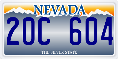 NV license plate 20C604