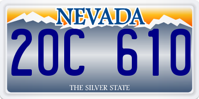 NV license plate 20C610
