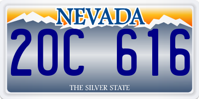 NV license plate 20C616