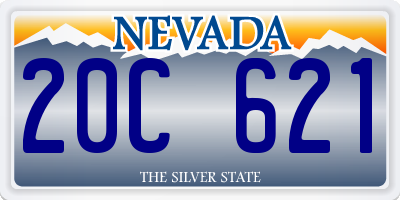 NV license plate 20C621