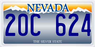 NV license plate 20C624