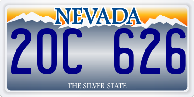NV license plate 20C626