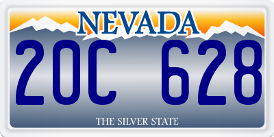 NV license plate 20C628