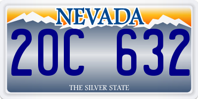 NV license plate 20C632