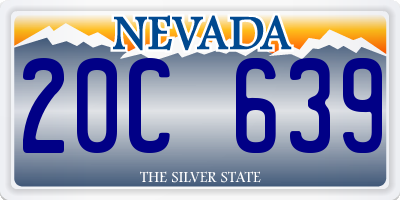 NV license plate 20C639