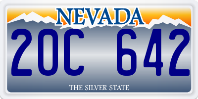 NV license plate 20C642
