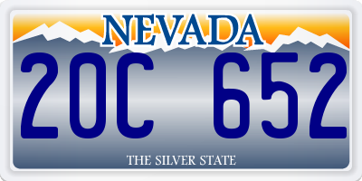 NV license plate 20C652
