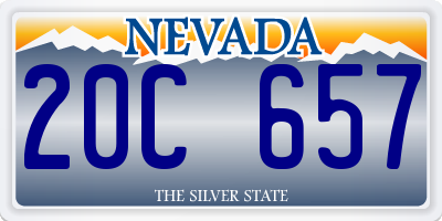 NV license plate 20C657