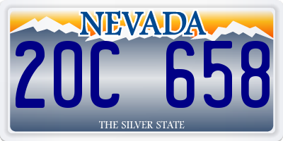 NV license plate 20C658