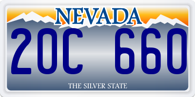 NV license plate 20C660