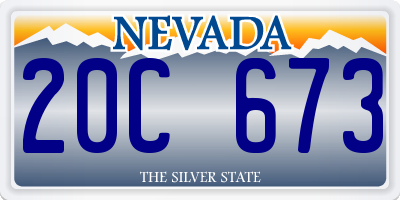 NV license plate 20C673