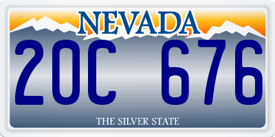 NV license plate 20C676