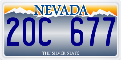 NV license plate 20C677