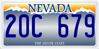 NV license plate 20C679