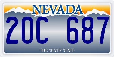 NV license plate 20C687