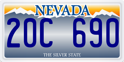 NV license plate 20C690