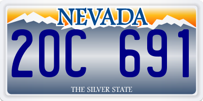 NV license plate 20C691