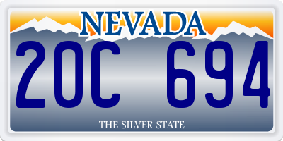 NV license plate 20C694