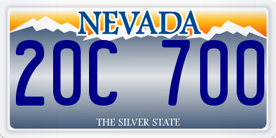 NV license plate 20C700