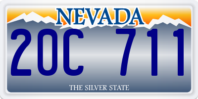 NV license plate 20C711