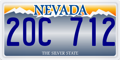 NV license plate 20C712