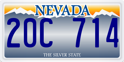 NV license plate 20C714