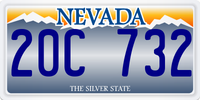 NV license plate 20C732