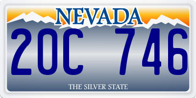 NV license plate 20C746