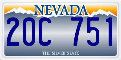 NV license plate 20C751