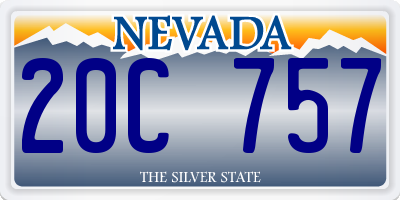 NV license plate 20C757