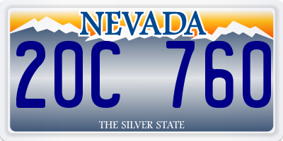 NV license plate 20C760