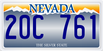 NV license plate 20C761