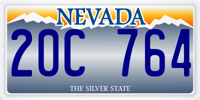 NV license plate 20C764