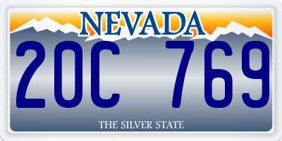 NV license plate 20C769