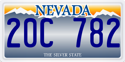 NV license plate 20C782