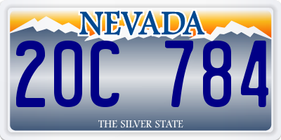 NV license plate 20C784