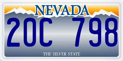 NV license plate 20C798