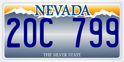 NV license plate 20C799