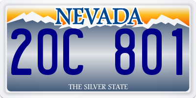 NV license plate 20C801