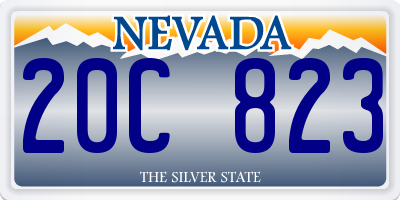 NV license plate 20C823