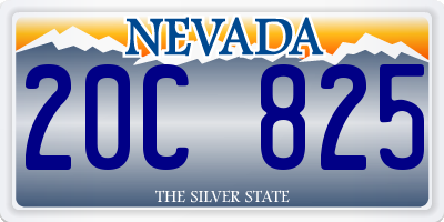 NV license plate 20C825