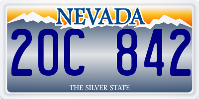 NV license plate 20C842