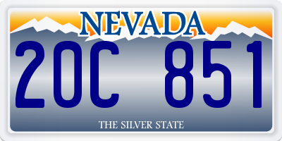 NV license plate 20C851