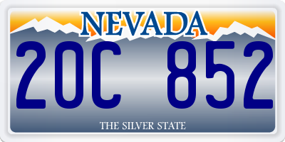 NV license plate 20C852