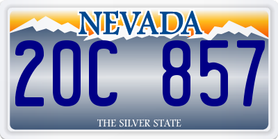 NV license plate 20C857