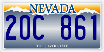 NV license plate 20C861
