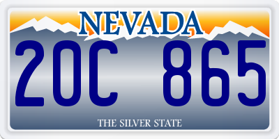 NV license plate 20C865