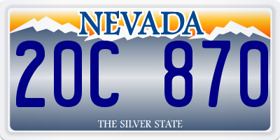 NV license plate 20C870