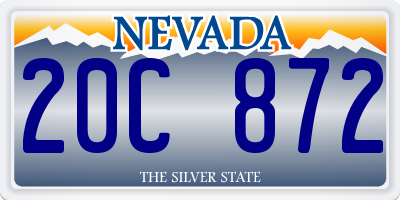 NV license plate 20C872