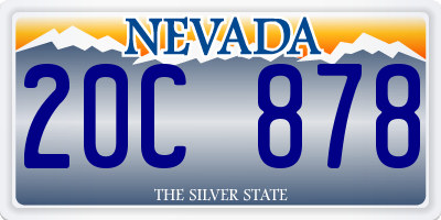 NV license plate 20C878